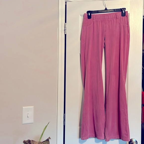 Pink polyester pants. Size Small - Picture 1 of 8